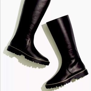 NWT Madewell The Citywalk Lugsole Tall Boot in Leather